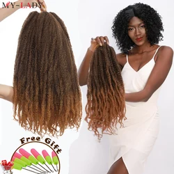 My-Lady 18inch Marley Braids Synthetic Crochet Hair Afro Kinky Braiding Hair Extensions Kinky Bulk African American Style Daily