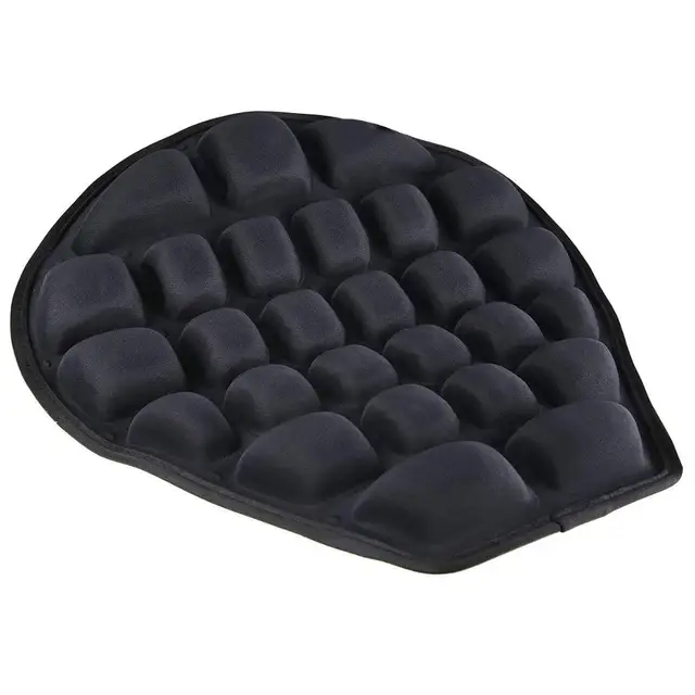 IRON JIA'S Air Motorcycle Seat Cushion Shock Absorption Pressure Relief Moto motorbike Motorcycle Air Fillable Seat Pad Black