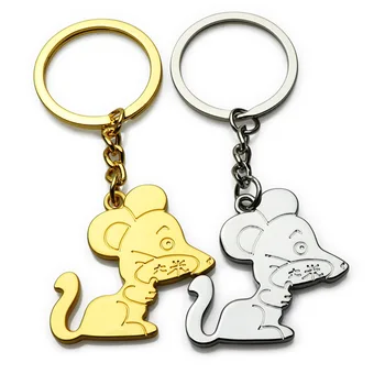 

FREE SHIPPING BY DHL 100pcs/lot 2020 Cute Zinc Alloy Rat Rice Keychains Rat Keyrings Key Holders New Year Gifts