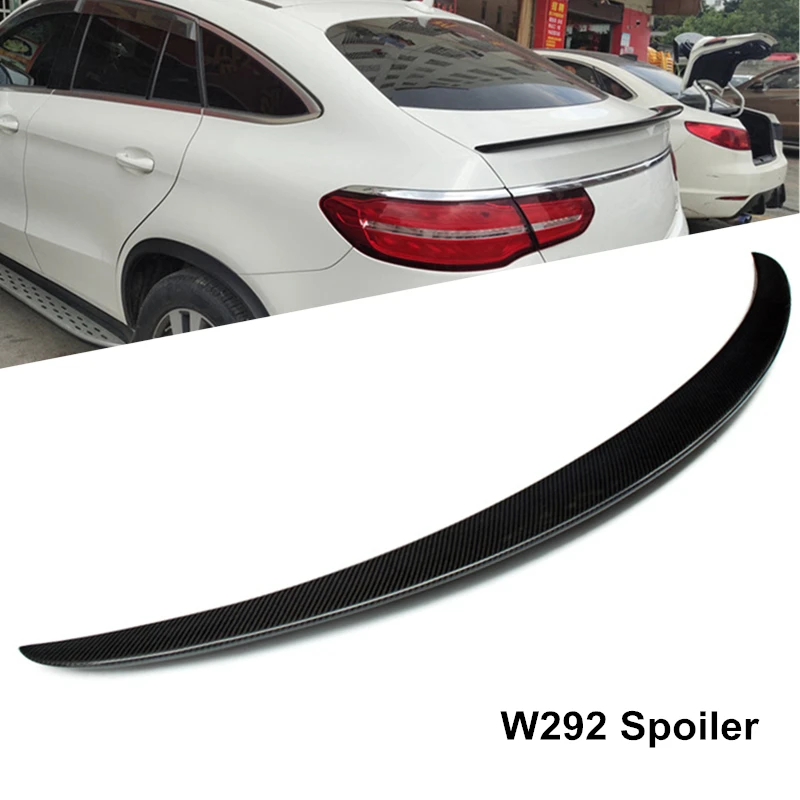 Car fits for BENZ GLE W292 Spoiler 2016-2019 GLE320 GLE350 AMG Style Strong Carbon fiber rear trunk bumper lip spoiler | Автомобили и