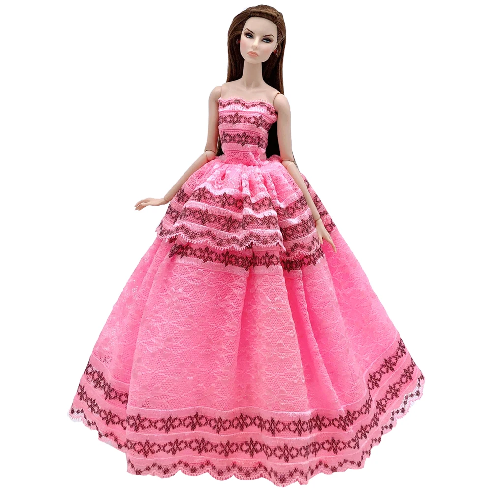 NK новейшее модное Кукольное свадебное платье принцессы благородные вечерние платья для Барби аксессуары для кукол модный дизайн наряд подарок JJ - Цвет: L