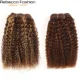 Rebecca Remy-mechones de cabello humano ondulado Afro brasileño, extensiones de pelo precoloreadas, Rubio mezclado, 100g