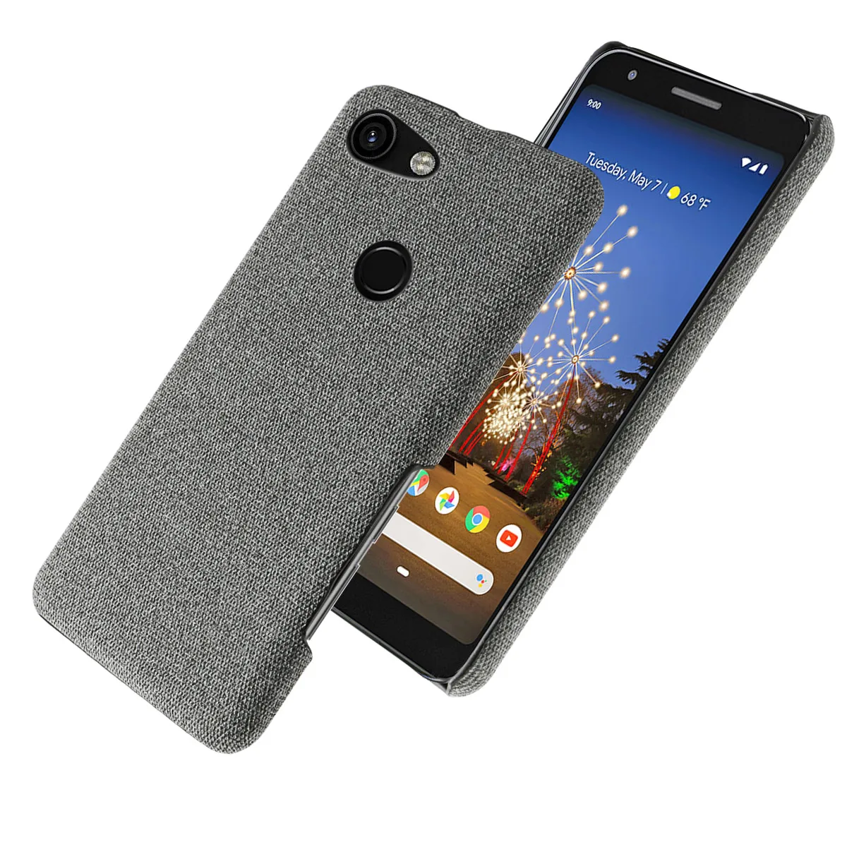 Для Google Pixel 3a чехол для телефона ультра тонкий тканый материал ткань Жесткий ПК против царапин телефон протектор для Google Pixel 3a Funda