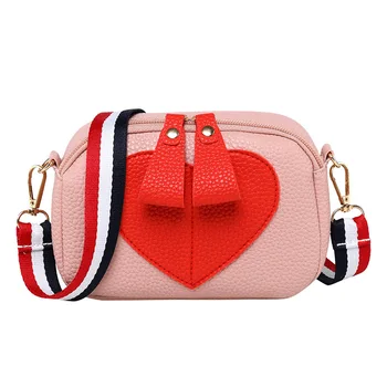 

Shoulder Bag Fashion Wallet Soft Phone Zipper Casual Tote Bag Mini Girl Pink Leather School Small School PU Purses and Handbags