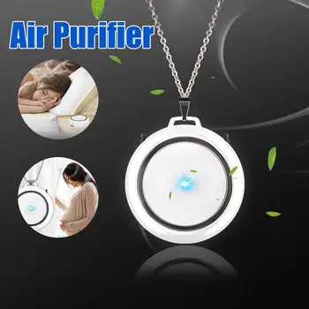 

Personal Wearable Air Purifier USB Air Cleaner Negative Ion Generator Low Noise Air Freshener Remove Smoke Odor Eliminator