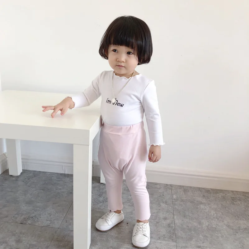 

2019 New Style Spring Korean-style Childrenswear Girls Gas Cute Cartoon Cotton Versatile CHILDREN'S Casual Pants