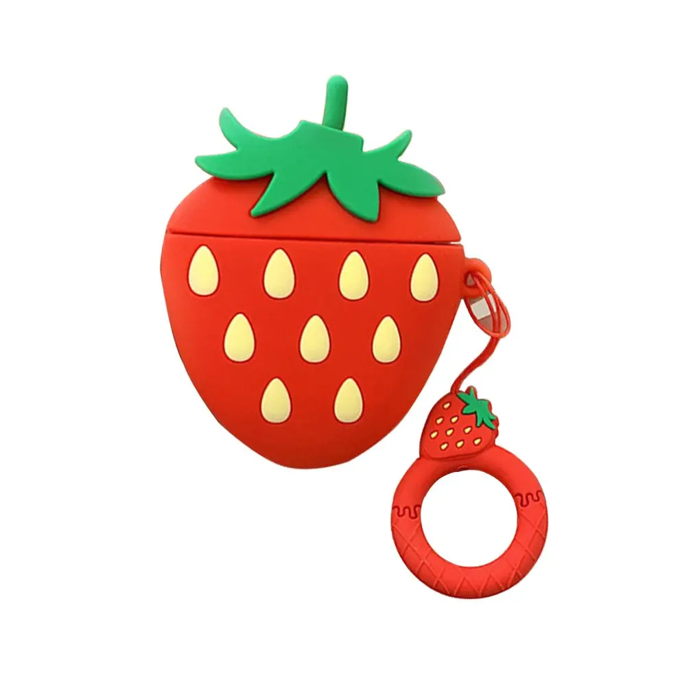 Personalized Strawberry Avocado Earphone Cover For Airpods Anti-Fall Silicone Drops Protective Case | Электроника