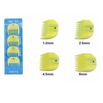 

4pc Barber Accessories Trimmer Hair Clipper Limit Comb Guide Attachment Size Barber Replacement For Electric Shaver Hair Clipper