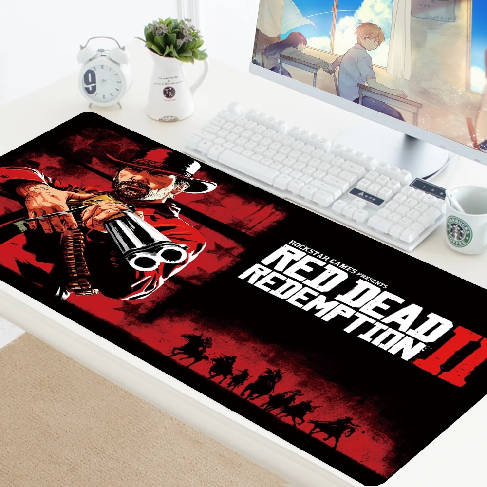 Красный Dead Redemption 2 коврик для мыши игровой коврик для мыши большой компьютерный коврик для мыши геймерский ноутбук HD принт офисная мышь игровые коврики для CSGO