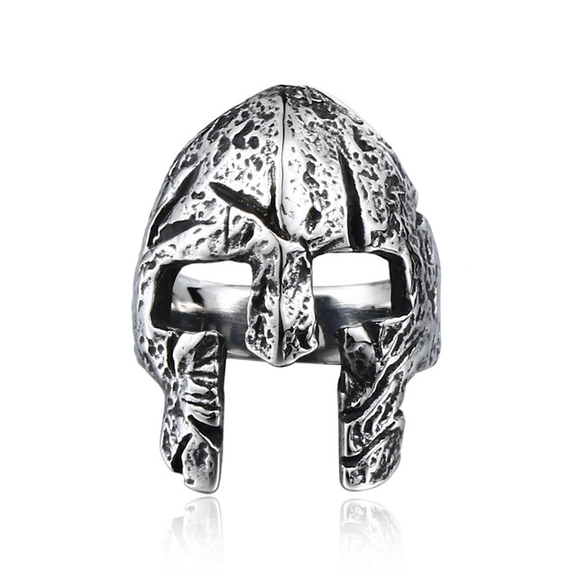 Punk Men Ring Demon Skeleton Hip Hop Rock Locomotive Ring Titanium Steel Alloy Ancient Silver Color Ring Women Jewelry