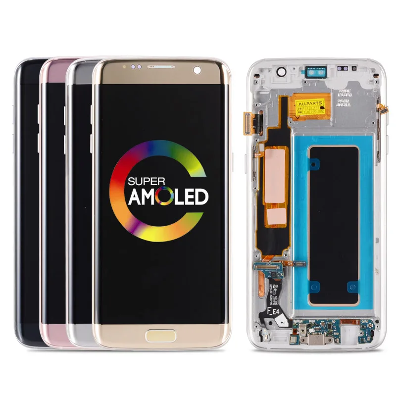 Дигитайзер ЖК-экран G935F AMOLED Оригинальный дисплей для samsung Galaxy S7 Edge G935 с рамкой |