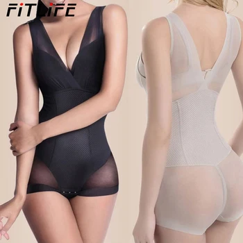 

FITLIFE Slimming Burn Fat Briefs Shapewear Tummy Slim Bodysuit Full Body Shaper Slimming Underwear Vest Bodysuits Jumpsuit M-XXL