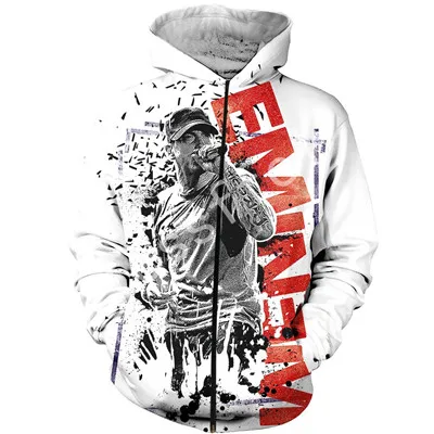 Tessffel Eminem Новая мода Harajuku RapGod 3D печатная Толстовка/куртка/мужская женская хип-хоп Забавный животный стиль-3 - Цвет: just picture