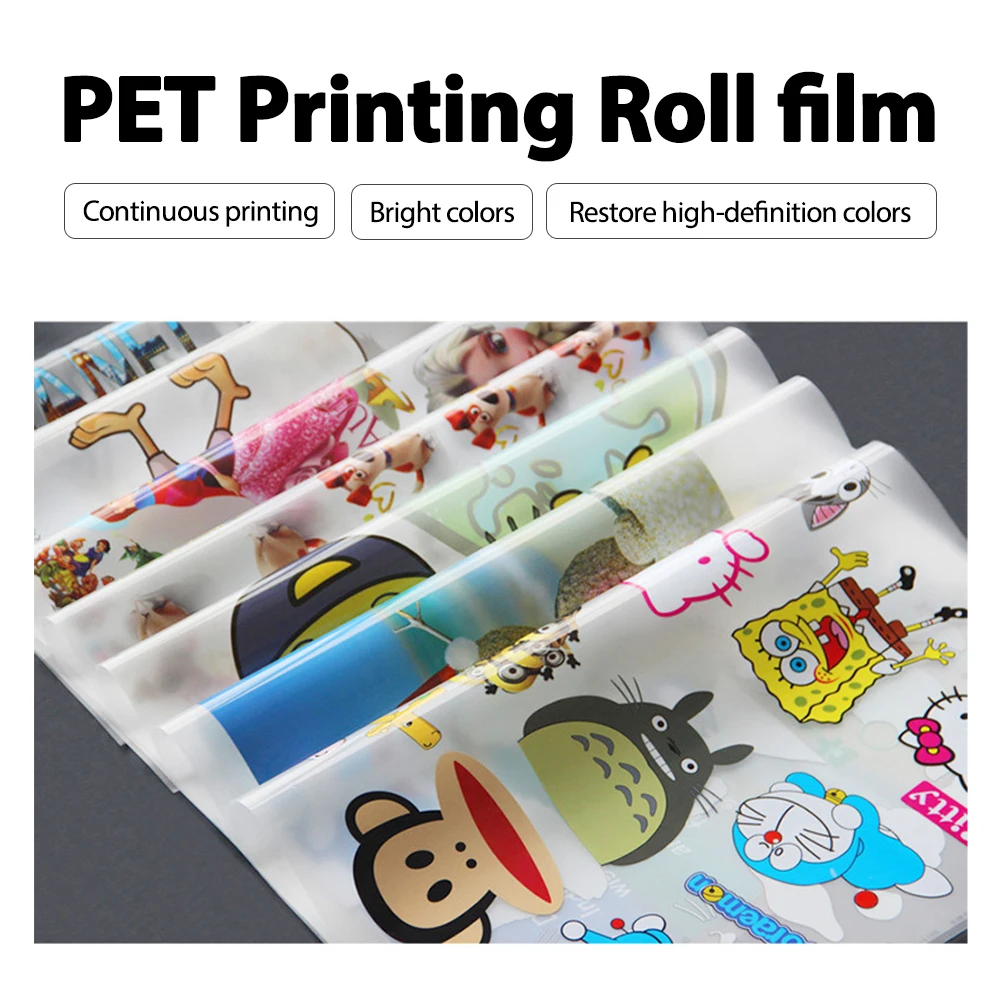 30cm * 5m DTF 롤 유형 PET 전사 필름 Epson L1800 R1390 P400 DTF 프린터 회전 스탠드 롤 필름 A2 R2880 4800 7800