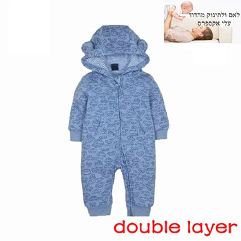 

winter clothes baby girl jumpsuit thickness 2019 new born boy long sleeve hooded newborn costume toddler infant onesie warm