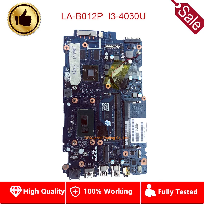 

CN-0XT04J 0XT04J XT04J For Dell Inspiron 5447 5442 5542 5547 Laptop Motherboard ZAVC0 LA-B012P REV:1.0 I3-4030U Mainboard