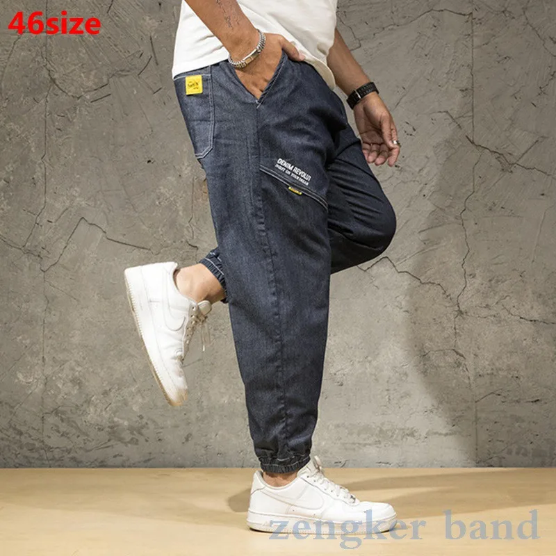 Youth denim trousers plus size men's nine-point pants plus size pants tide oversized jean men pants brand fashions Youth denim trousers plus size men's nine-point pants plus size pants tide oversized jean men pants brand fashions
