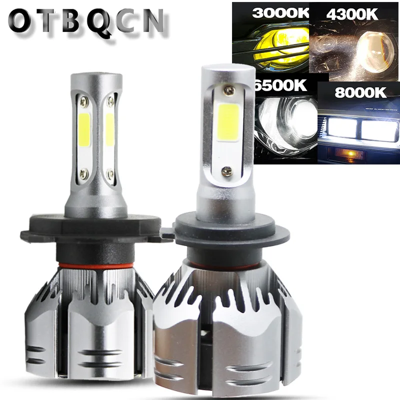 

OTBQCN Car Headlight H7 H4 LED 4300K 3000K 8000K 6500K H1 H11 H3 H27 880 881 9005 9006 HB3 LED Bulbs Auto Fog Light 12V 10000LM