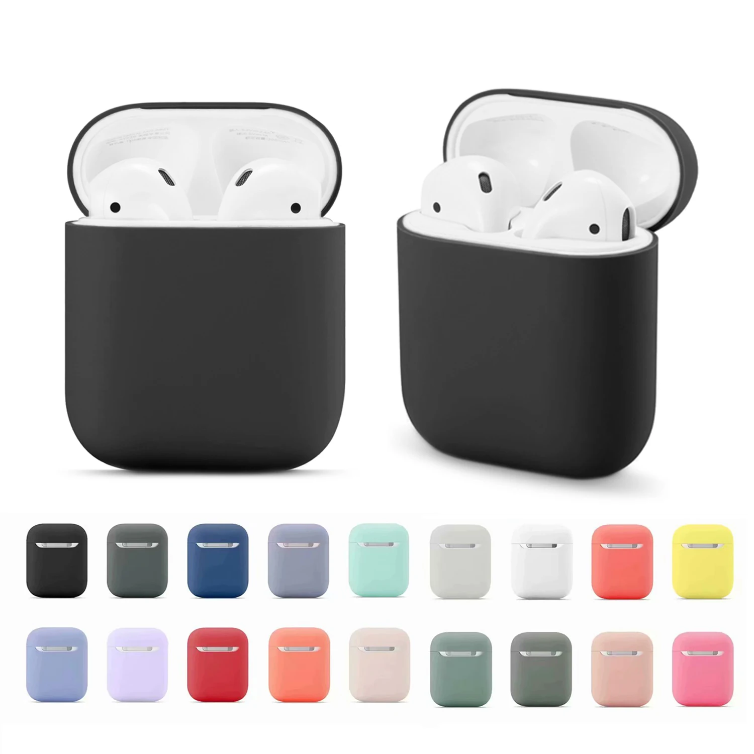 Soft Silicone Cases For Apple Airpods 1/2 Protective Bluetooth Wireless Earphone Cover For Apple Air Pods Charging Box Bags