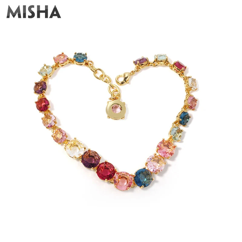 

MISHA Fashion Bracelet For Women Bracelets For Ladies Girls Wedding Party Charm Gifts Handmade Quality Simulation Gems Jewelry
