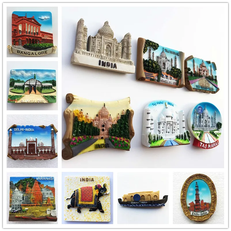 Asia India Tourist Souvenir Fridge Magnets Decoration Articles Handicraft Magnetic Refrigerator Collection Gifts europe and america area scenery 3d fridge magnets tourism souvenir refrigerator magnetic sticker collection handicraft gift