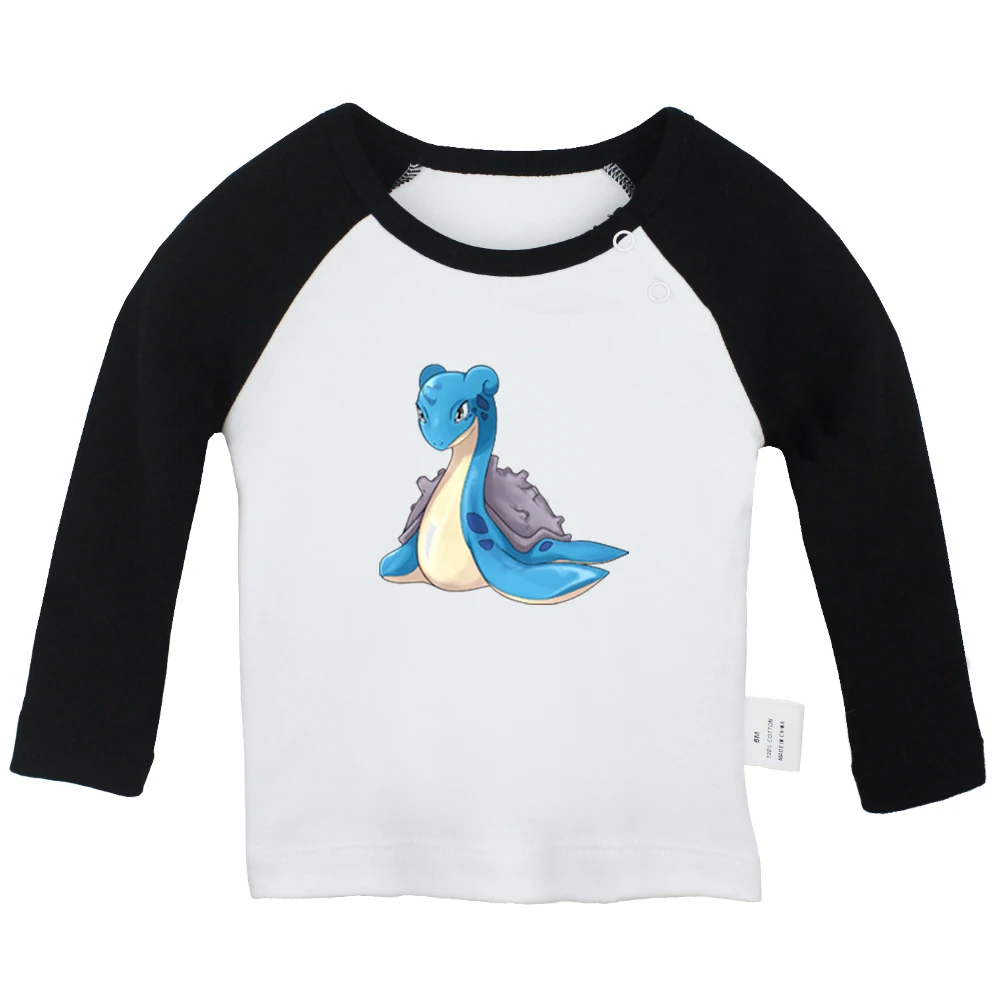 JcBabyYCB973C Милый мультяшный Покемон Dratini Gyarados Lapras Poliwag дизайн новорожденных детей футболки с длинными рукавами реглан для малышей - Цвет: JcBabyYCB973C