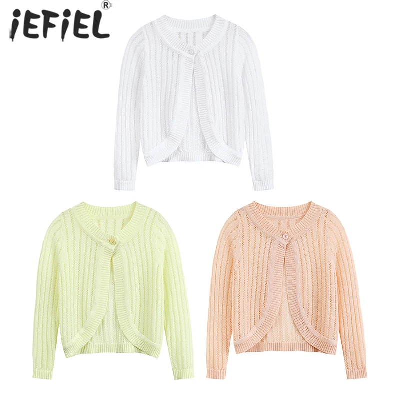 

Kids Girls Princess Knit Bolero Jacket Cardigan Kids Wedding Birthday Party Flower Girls Shawl Knitted Sweater Outwear Coat