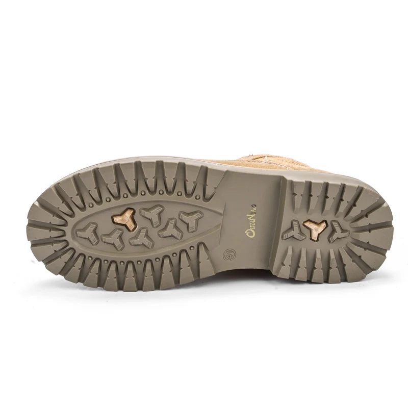 Мужские тактические ботинки коричневые ботильоны из искусственной замши в стиле