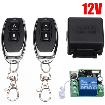 

433Mhz Wireless Remote Controls Switch DC 12V 1Channel Relay Remote Receiver Module +2 Remote Control RF Transmitter