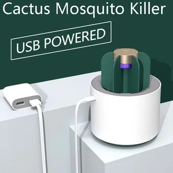 

Cactus Inhalable USB Electric Anti-Mosquito Lamp Photocatalysis Mute Smart Home Modules LED Bug Zapper Insect Trap Radiationless
