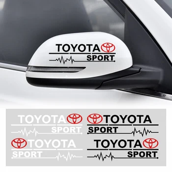 

2pcs Car-styling Rearview Mirror Reflective Car Stickers Decoration For Toyota chaser hilux venza supra caldina rav4 2018 Camry