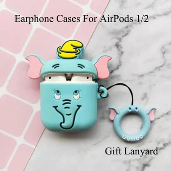 

Cartoon Cute Wireless Bluetooth Earphone Case For Apple AirPods 2 Silicone Earphone Protective Case For AirPods As A Gift