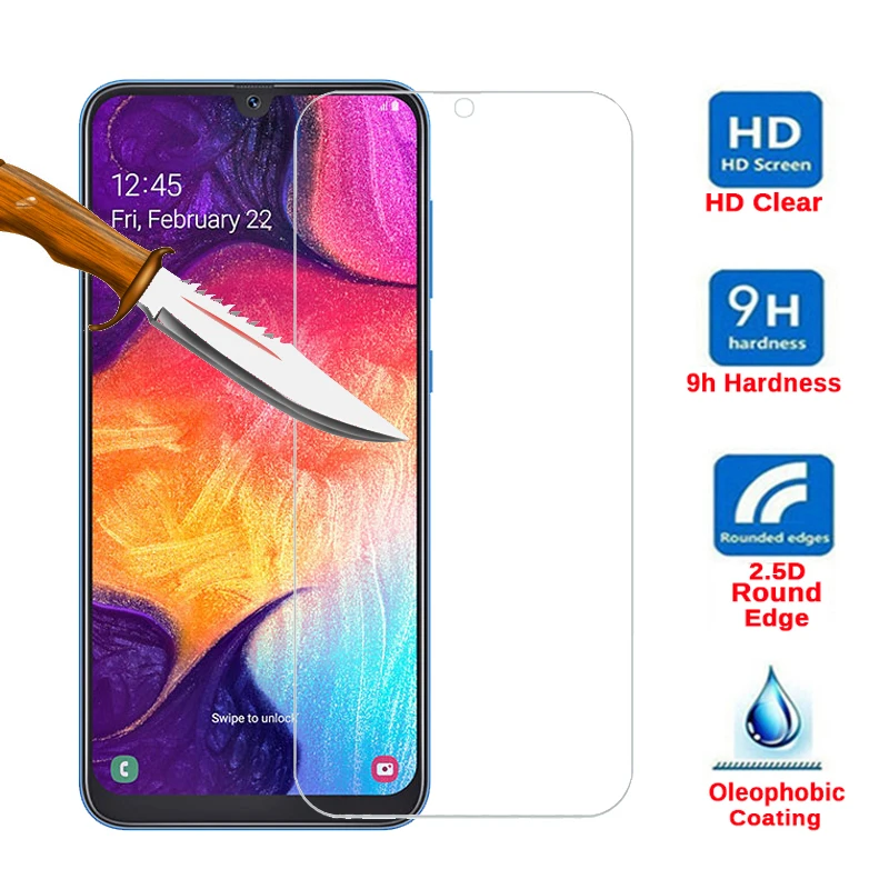 2 шт. закаленное стекло для Samsung Galaxy A50 A70 A40 A30 Защитная пленка A 50 SM A505 A10 M20|Защитные
