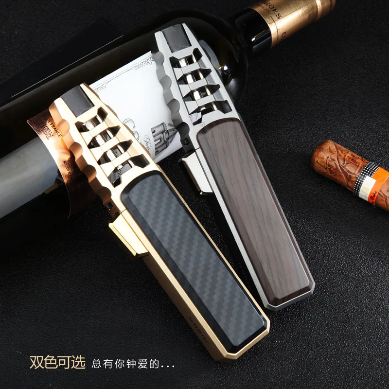 Gas Lighter Strong Firepower Cigar Lighter Windproof Blue Flame Available For Welding Torches BBQ Gadgets