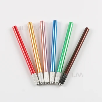 

10pcs Aluminium Microblading Pen Lightweight Manual Microblade Needle Holder Caneta Tebori Microblading Eyebrow Permanent Makeup