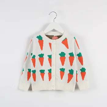 

Kids Knitwear Cardigan Girls Children Sweater Cute Carrot Cardigan Casual Knit Wear Baby Clothes Autumn Winter Girls Boys Coats