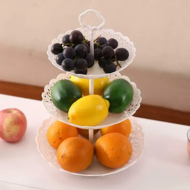 Современный Креативный 3 ярусный фруктовый торт корзинка-тарелка миска Кухонный Контейнер для овощей подставка лоток для хранения
