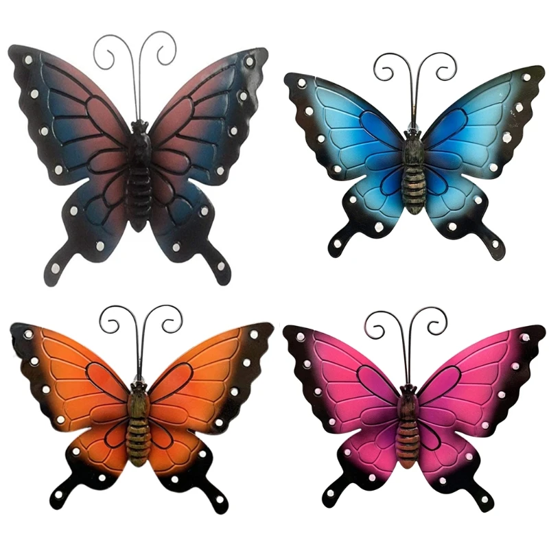 Wrought Iron Butterfly 21.25" x 20.75" Indoor/Outdoor Wall decor 
