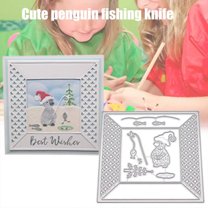 Cute Penguin Carbon Steel Cutting Dies Scrapbook Paper Craft Emboss Punch Stencil Mold TP899