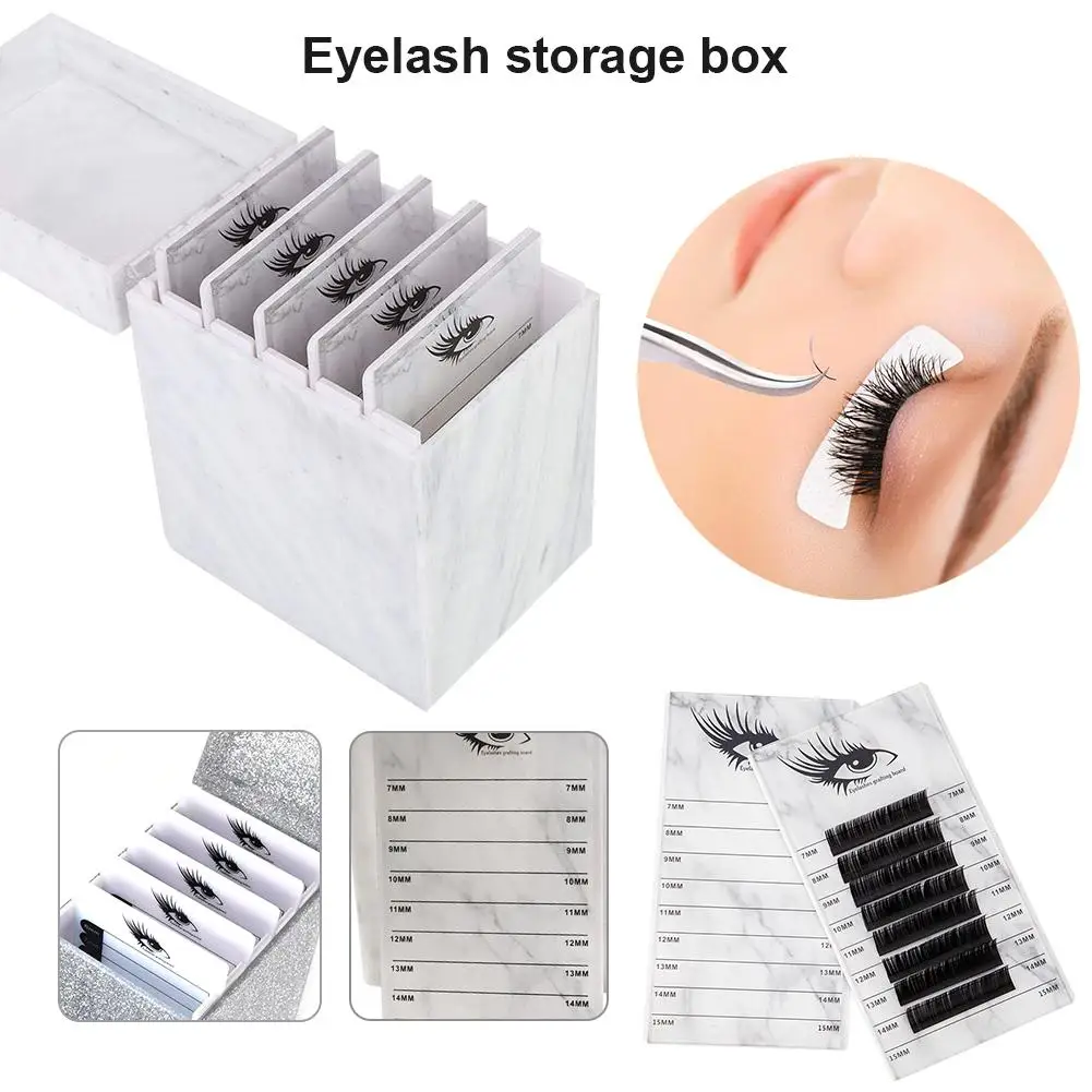 

Marble 5-Layers Eyelash Extension Storage Box False Eyelash Makeup Organizer Holders Grafting Eyelash Extension Tool