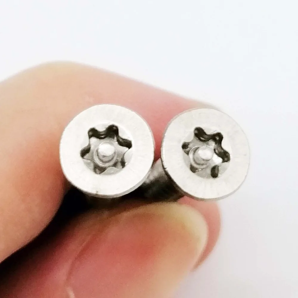 10X M2.9 M3.5 M4 M5 304 A2 штырь из нержавеющей стали шесть лепестков Torx плоская потайная головка защита от вскрытия безопасности саморезы деревянный винт