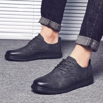 

2019 New Mens Oxfords Derby Brogue Shoes Basic Dress Formal Shoes Fashion Leather Europe Luxury Gentry Style Sellers Promotion