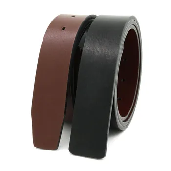 

110-130cm Cowskin Belts Without Buckle 3.3cm Wide Real Genuine Leather Belt Body Men Large Size Belt No Buckle Black Brown