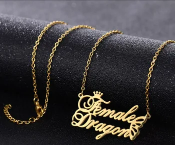 

Gold Color Chain Custom Jewelry Personalized Double Name Pendant Necklace Cursive Nameplate Choker Women Men Bijoux Gift