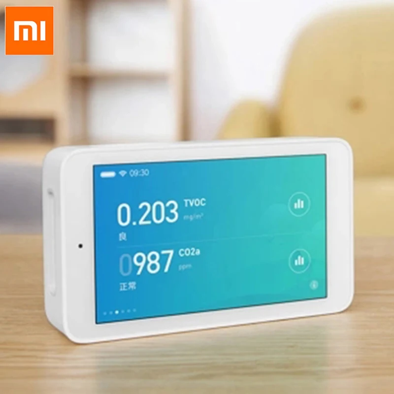 

Xiaomi Mijia Air Detector PM2.5 High-Precision Sensing LED Touchscreen App Remote Monitoring Humidity Sensor USB Charging