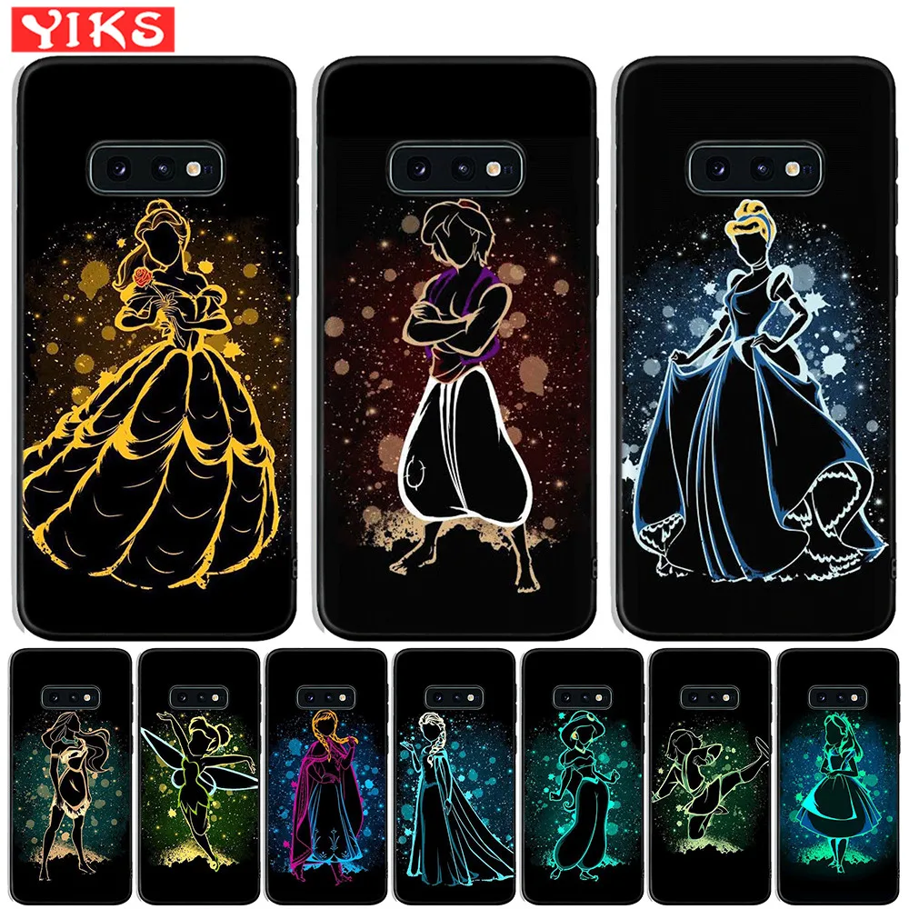 Best Pretty Girl Belle Cinderella Princess King Queen Cover For Samsung Galaxy S10e S10 S8 S9 Plus Note 8 9 S7 Edge Case Shells Coque