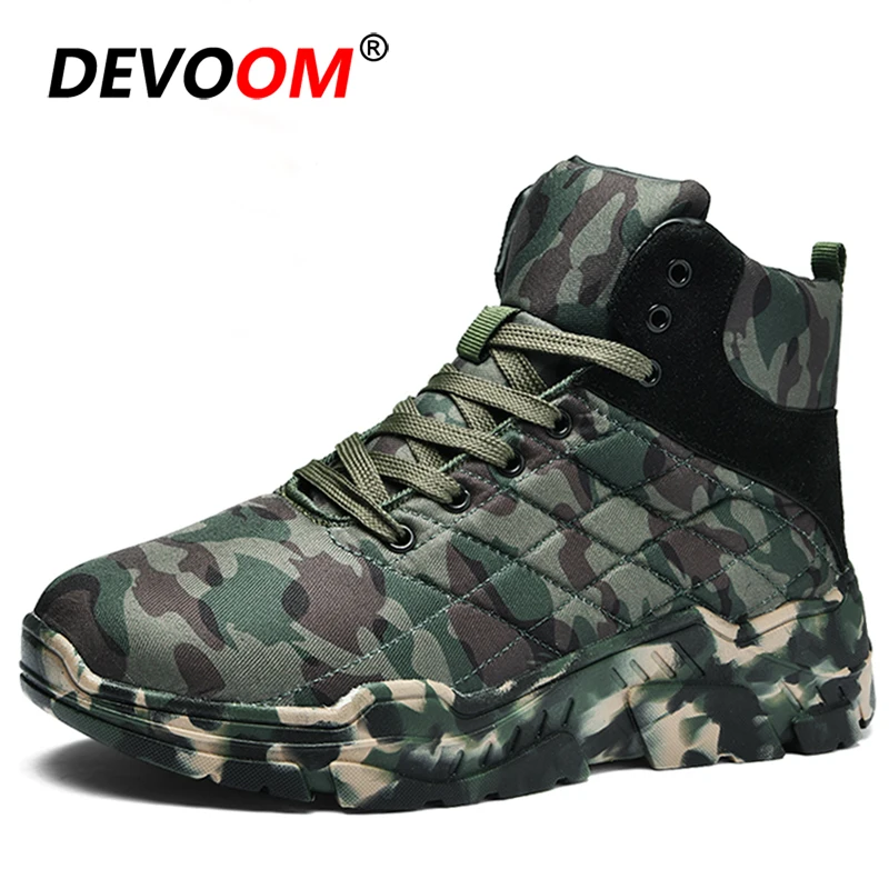 Походная обувь мужские зимние уличные камуфляжные тактические ботинки