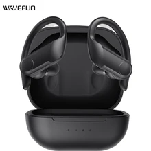 Wavefun fone de ouvido bluetooth workout fones ipx5 controle volume controle toque sem fio bluetooth 5.0 gancho da orelha