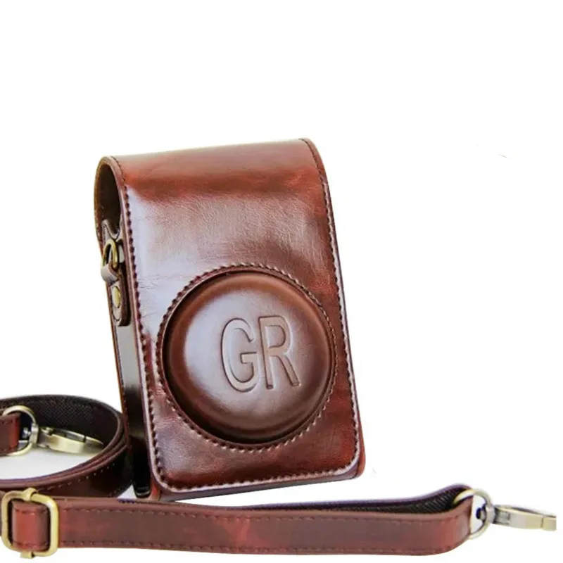 Подходит для Ricoh gr сумка grii кожаный чехол grii защитный чехол для камеры чехол - Цвет: coffee