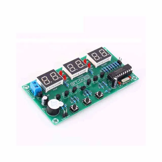 

A23-- 6 Bit DC 6V-12V LED Electronic Clock Module Alarm Countdown Stopwatch Multi-function Digital Clock Board